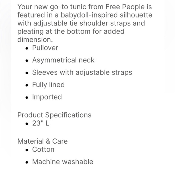 NWT FREE PEOPLE Indigo Molly Tunic MED - Picture 5 of 6